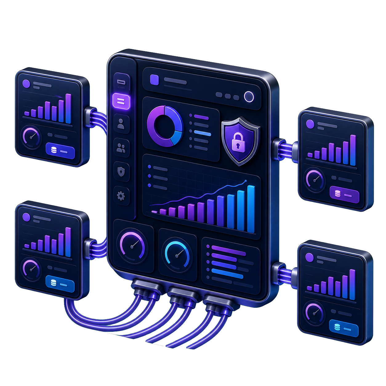 Bảng điều khiển hạ tầng tài khoản Meta Agency 3D kết nối nhiều tài khoản quảng cáo với kiểm soát ngân sách và bảo mật