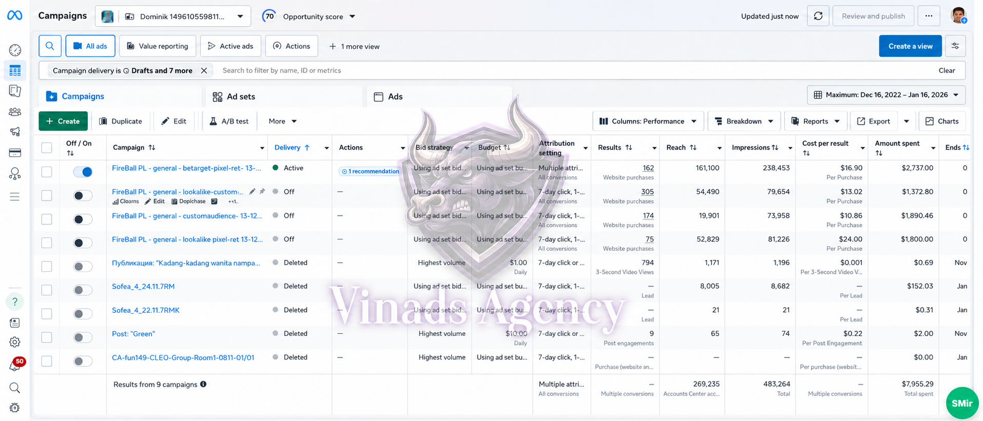 iGaming Applications hoạt động chiến dịch khách hàng có watermark Vinads Agency